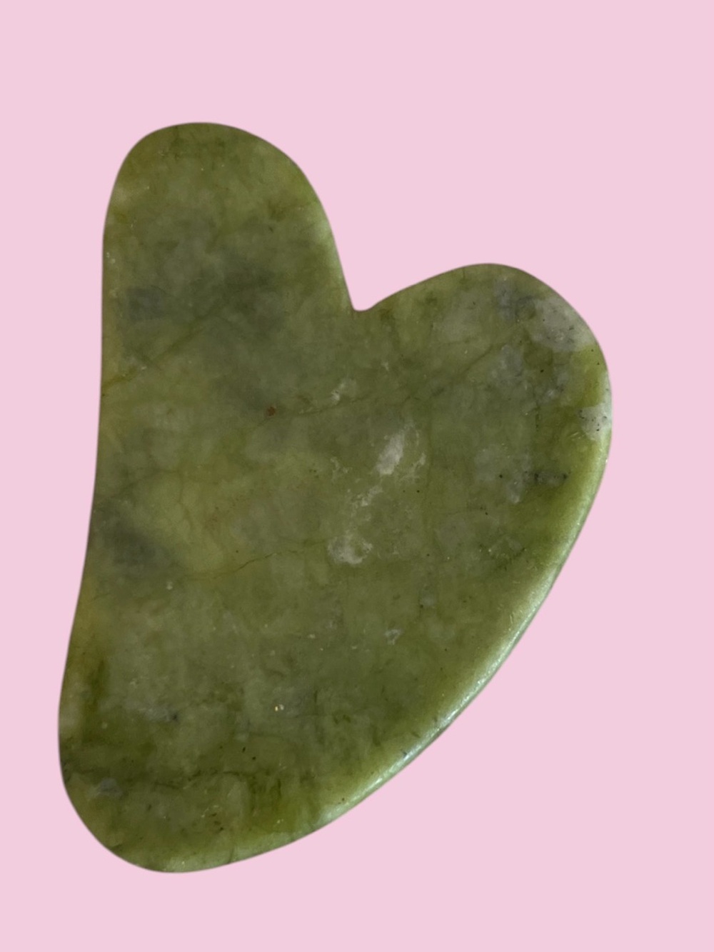 Heart-Shaped Green Gua Sha Facial Tool